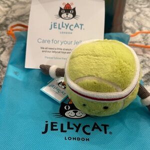 Jellycat Plush Tennis Ball Cat Toy - Lime